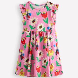 NWOT Mini Boden Posie Frill Sleeve Dress